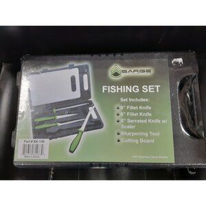Sarge Fishing Set NEW includes 8" fillet knife 6" fillet Knife 5" serrated knife
